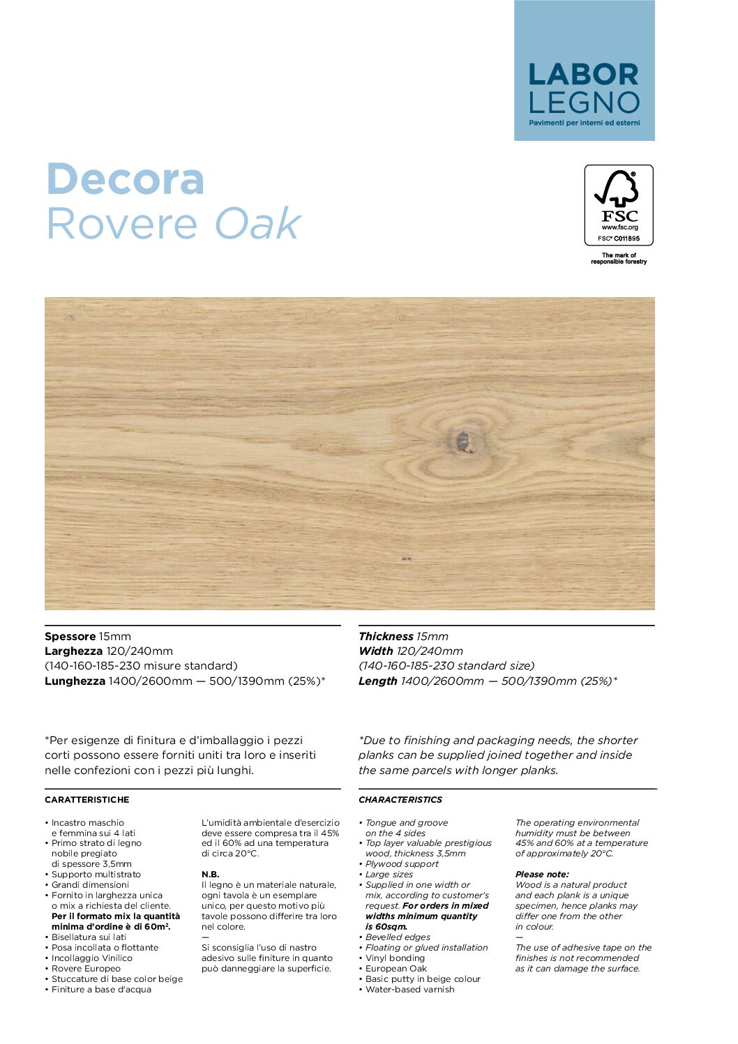 Data sheet Decora Cover