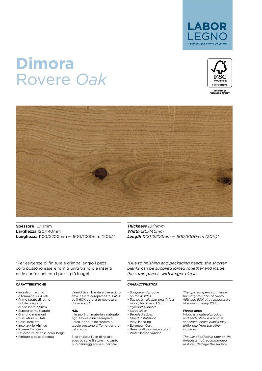 Data sheet Dimora Cover