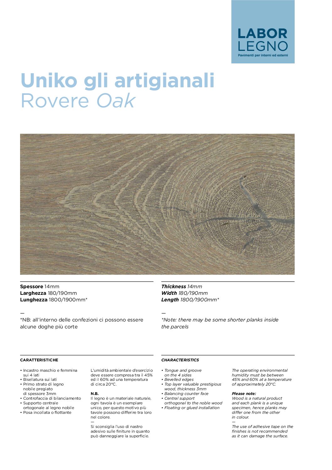 Data sheet Uniko gli artigianali Cover