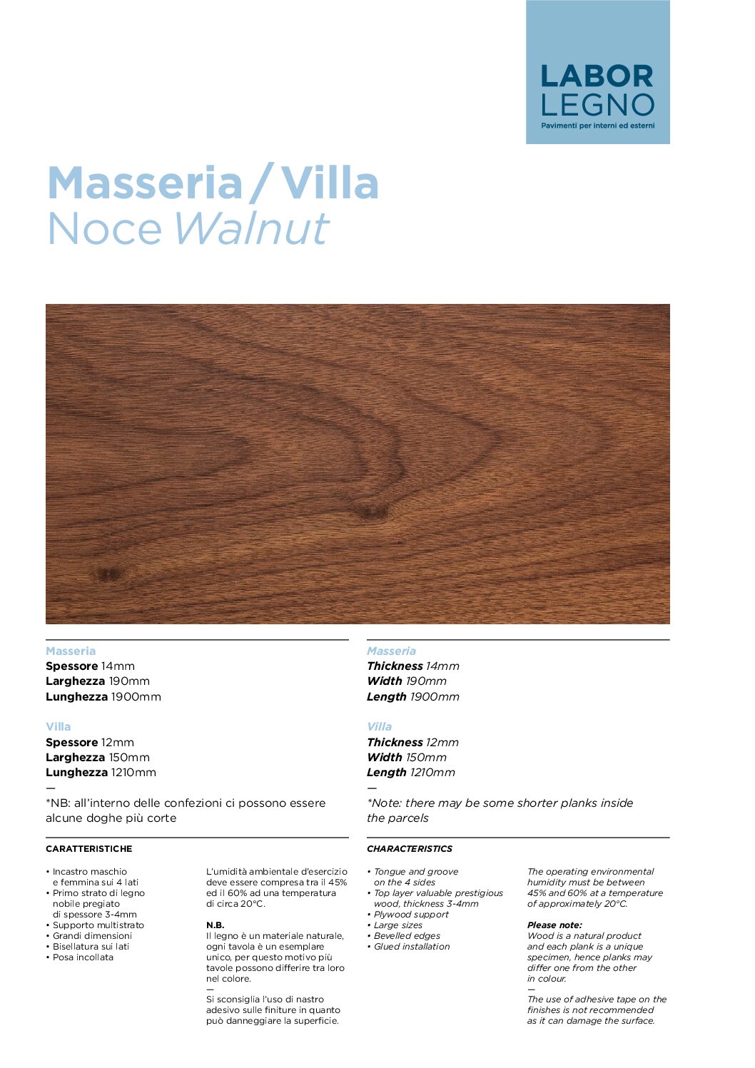 Data sheet Villa Cover