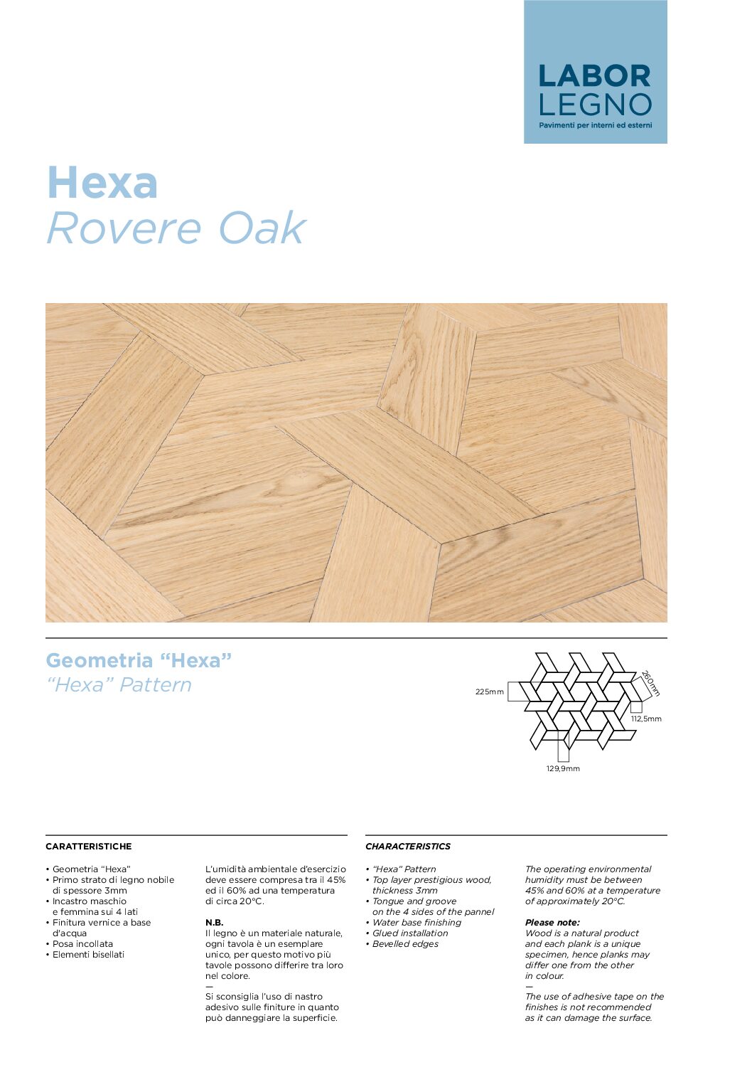 Data sheet “Hexa” Pattern Cover