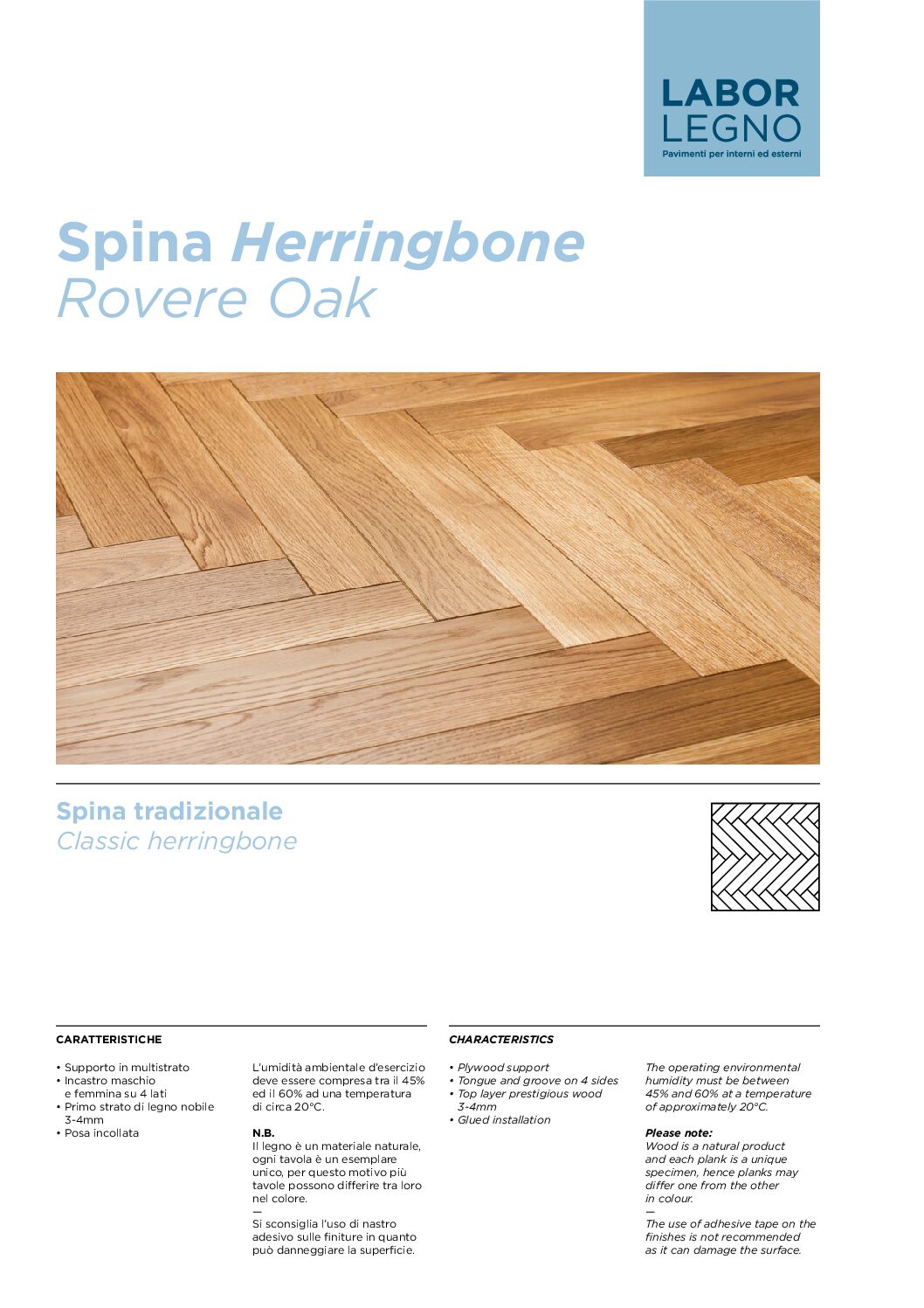 Data sheet Classic herringbone Cover
