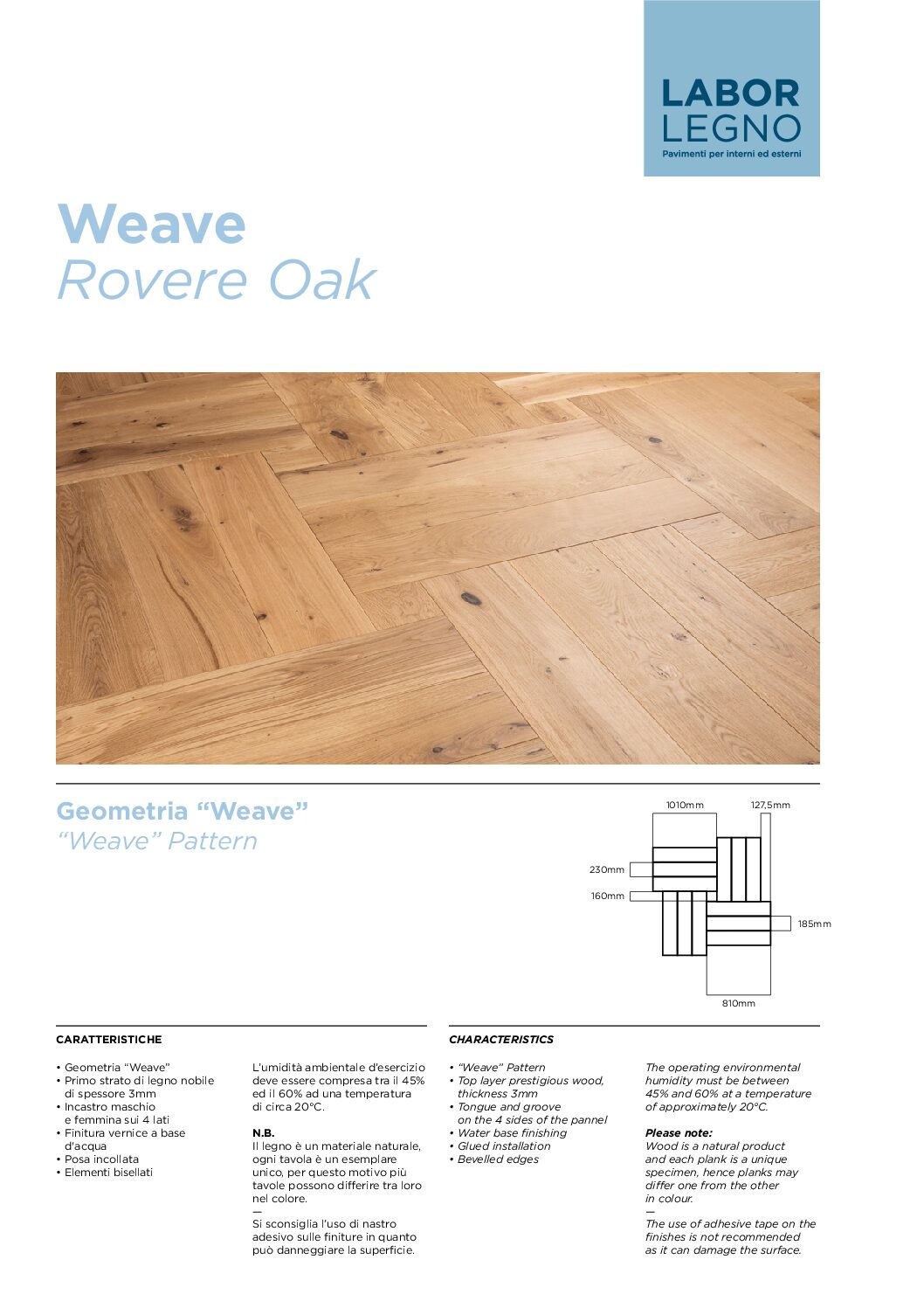 Copertina scheda tecnica Geometria “Weave”