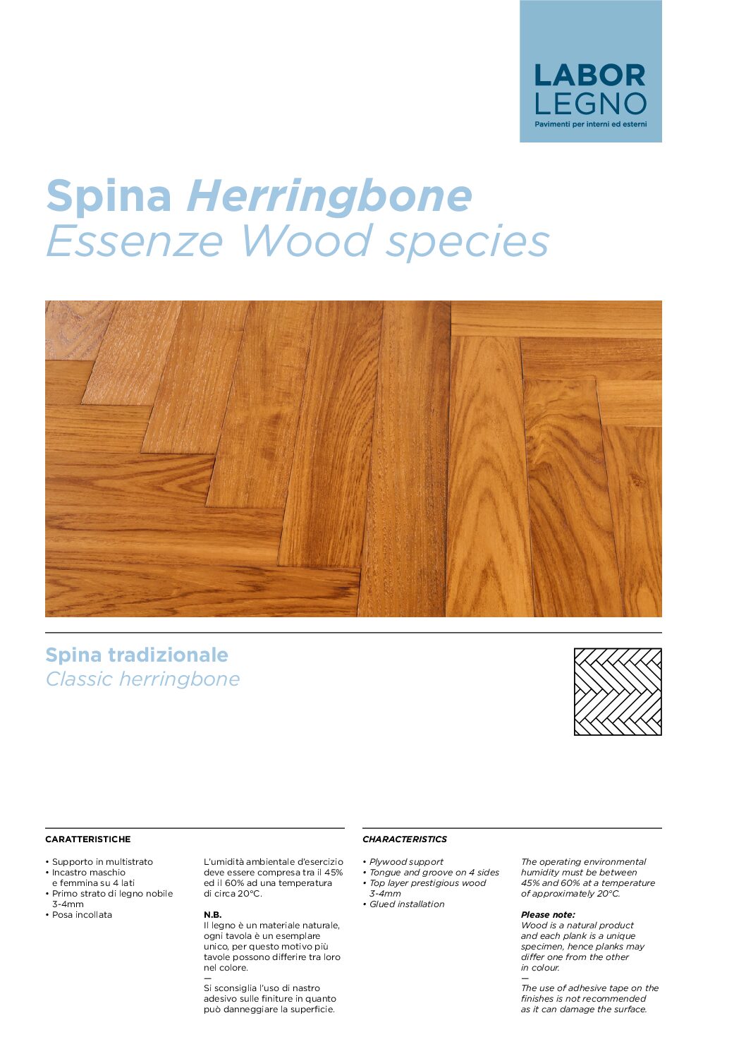 Copertina scheda tecnica Spina tradizionale