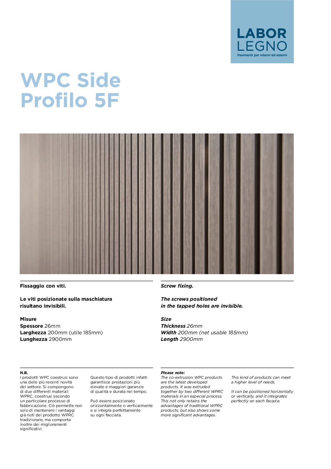 Data sheet WPC Side Cover